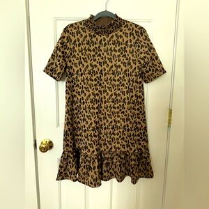 Zara Tan Leopard Dress